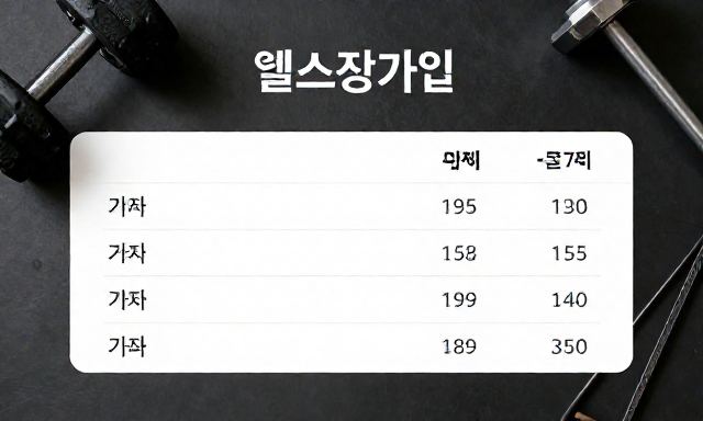 헬스장가격 관련 이미지 - 헬스장가격, 단순히 숫자가 아닌 '가치'를 따져보는 현명한 선택법